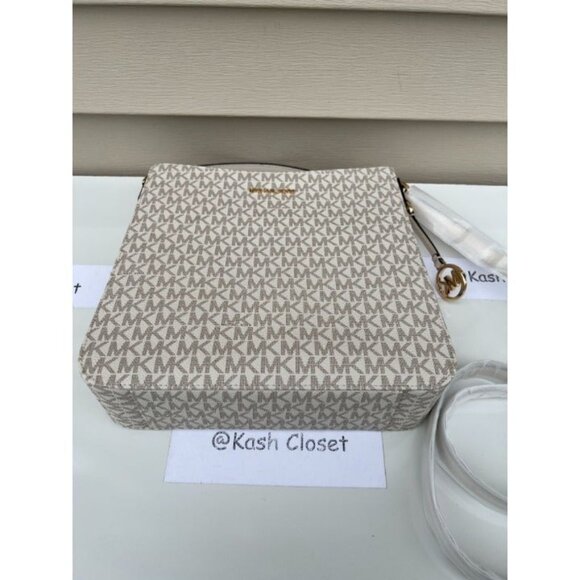Michael Kors crossbody messenger bag MK signature large jetset bag light cream - Picture 6 of 10